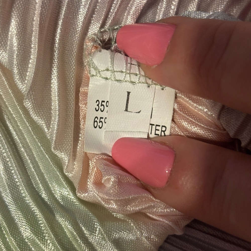 Source Unknown Multicolor Pleated Maxi Dress - image 12